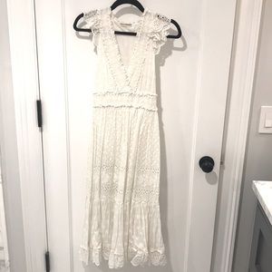 Ulla Johnson White Embroidered Dress. Size 0